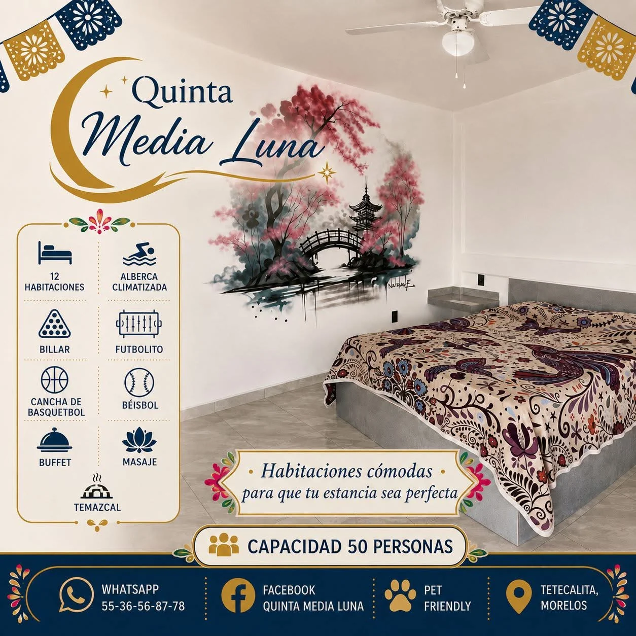 Quinta Media Luna, Habitación / Guest room